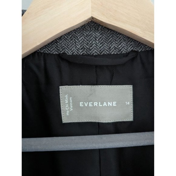 Everlane The Italian Wool Oversized Blazer Grey Herringbone - Picture 6 of 9